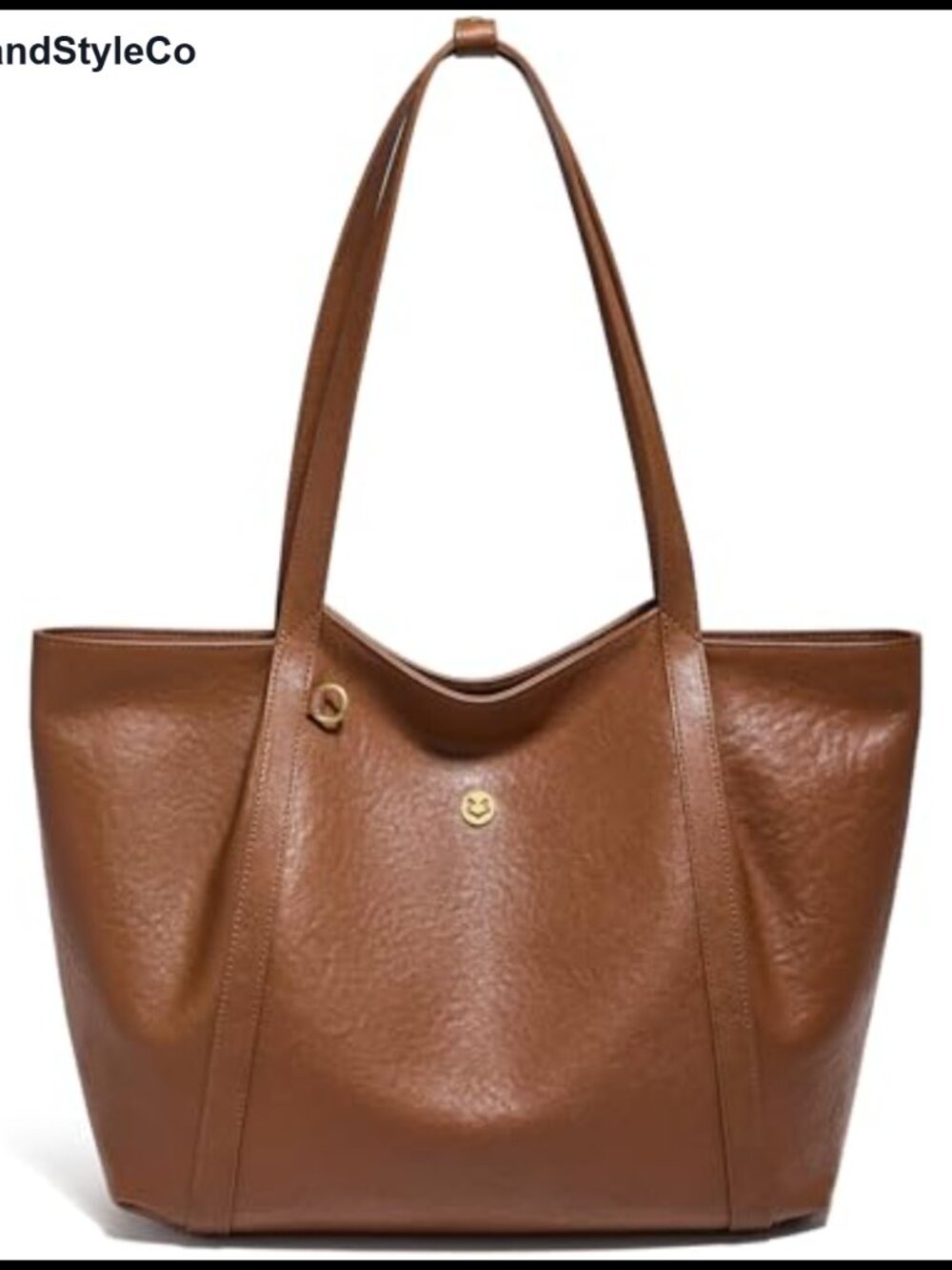Genuine Cowhide Leather Tote Bag Zipper Shoulder Handbag Large